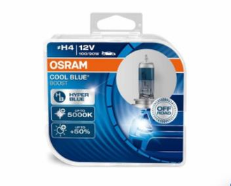 Osram  H4-12v 100/90w - P43t- Osram Cool Blue Boost 5000 К DuoBox (62193CBB_HCB)