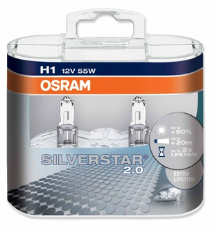 Osram H1-12v 55w - P14.5s SilverStar+60% DuoBox (64150SV2-DuoBox)