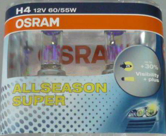 Osram H4-12v 60/55w - P43t-+30% ALLSEASON SUPER DuoBox (64193ALS_DuoBox)