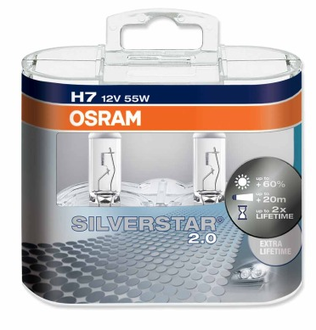 Osram H7-12v 55w - PX26d+60% SilverStar DuoBox (64210SV2_DuoBox)