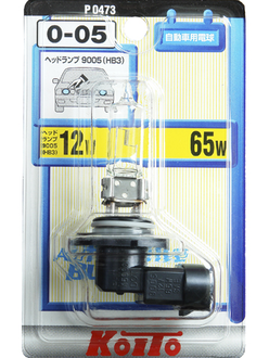 Koito HB3 12V 65W пластиковая упаковка - 1 шт.