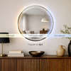 Мансарда с LED- подсветкой сенсорное, круглое с гравировкой, d=60 см "Капли" 6065-Zm2